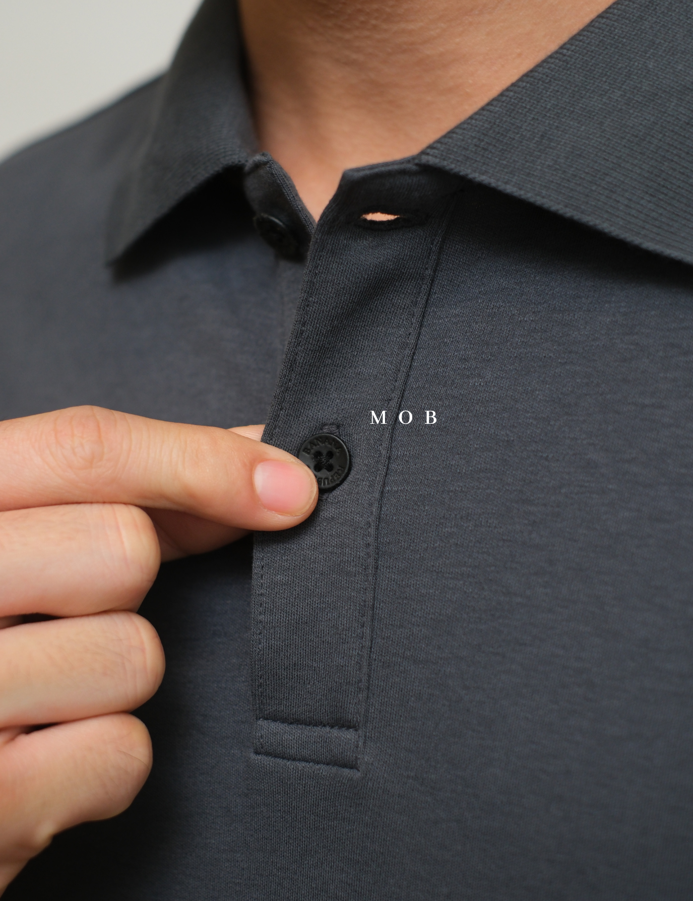 BRPSS01002B Luxury Touch Polo SS Dark Grey
