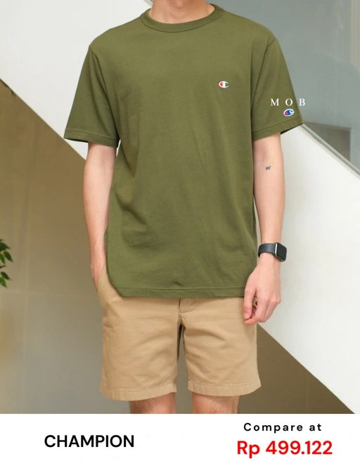 CHMPSST2403C C Small Logo SS Tee Olive