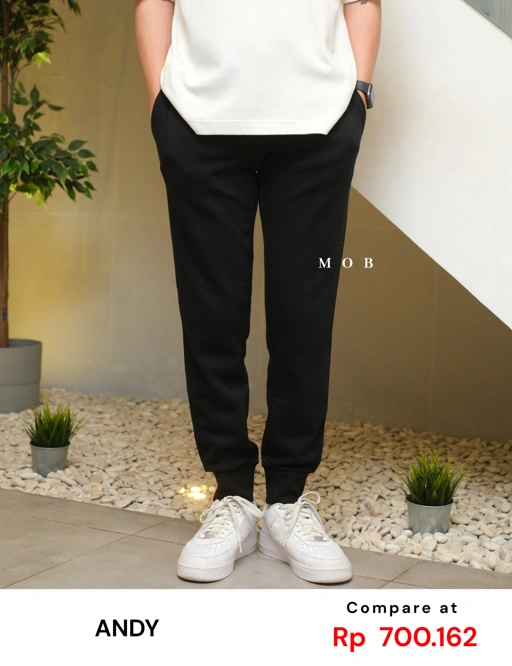 Image of ANDJP01001 Basic Jogger Pants Black