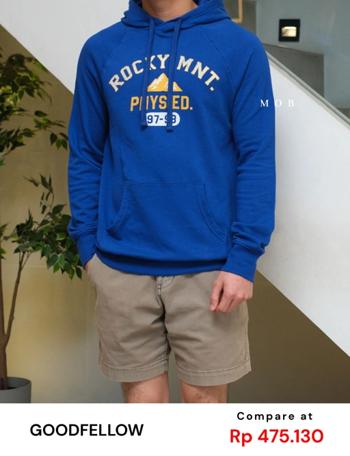 Image of [BEST DEALS!] GFHOD01002 Rocky Mount Logo Pullover Hoodie Dark Blue
