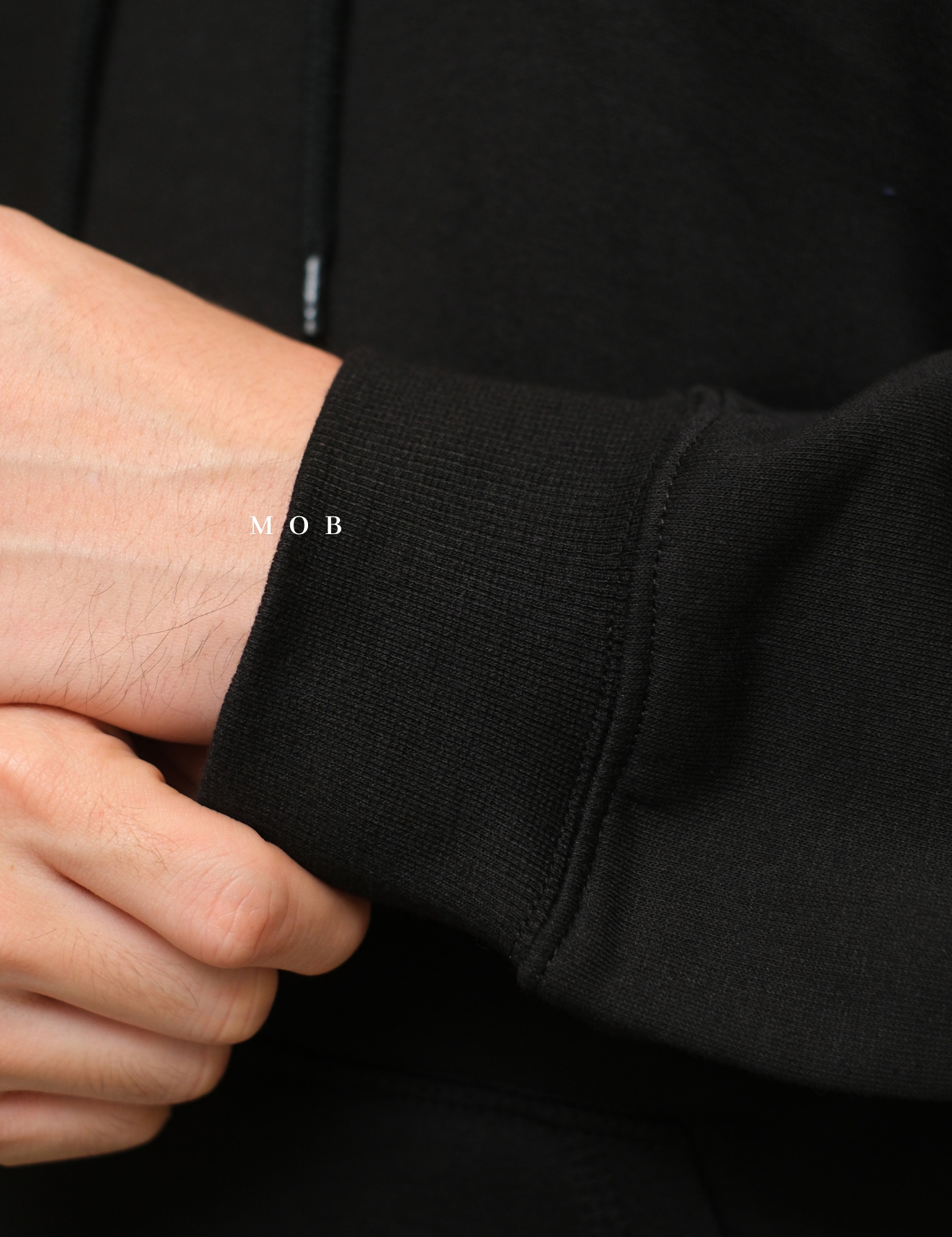 HMHOD03002A RELAXED FIT Pullover Hoodie Black V2