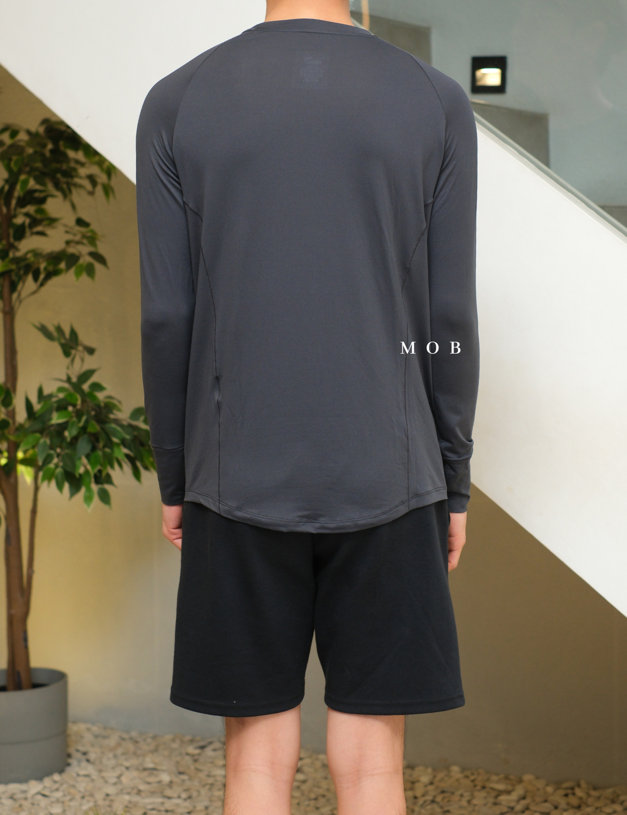 PMBL03002C Warmcell Baselayer Small Hand Logo Dark Grey