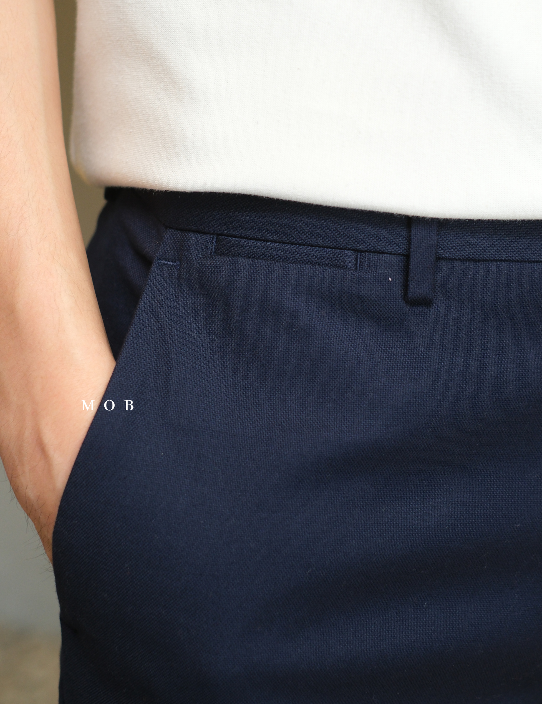 EXPT1401 Producer Modern Fit Pants Navy Textured