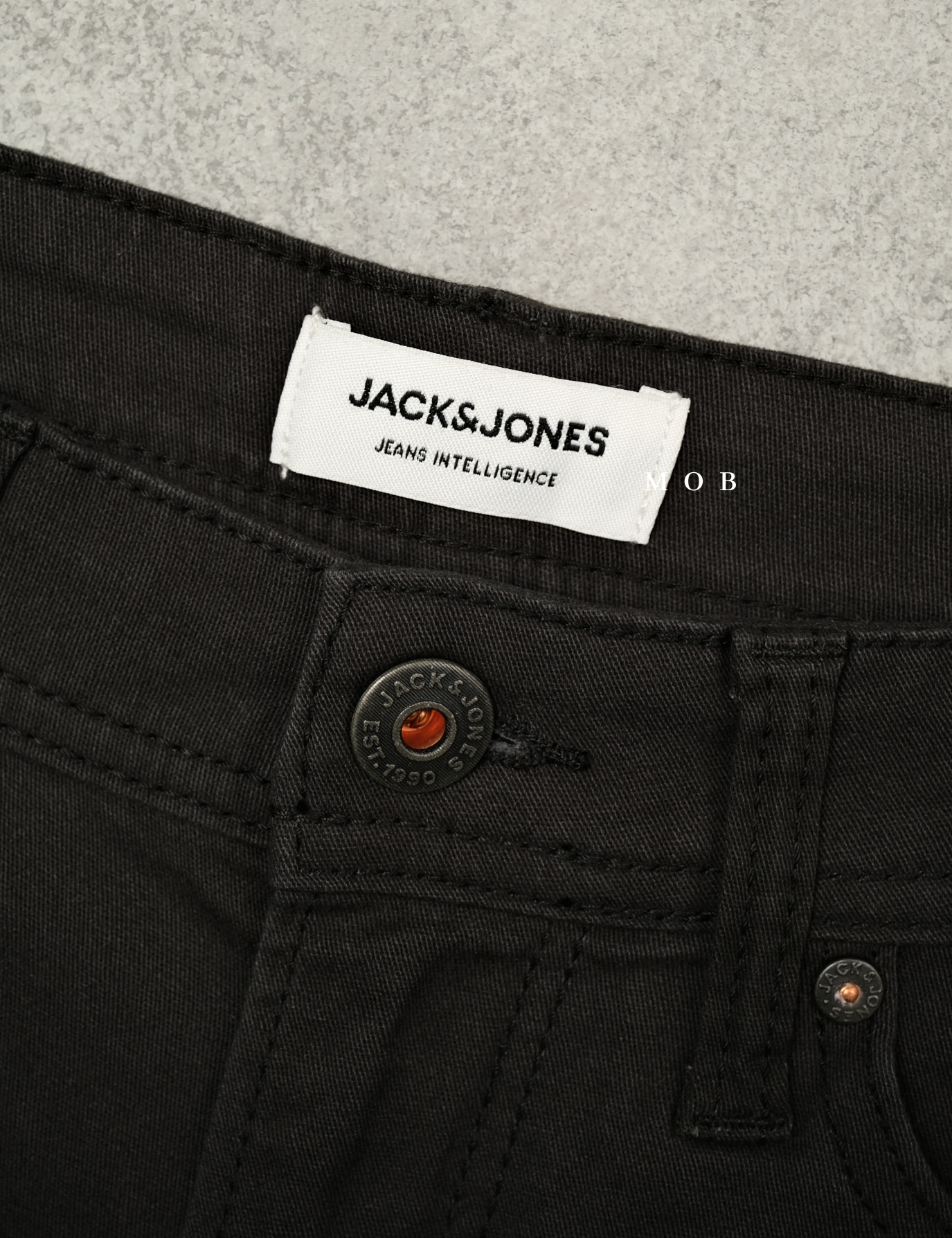 JNJSR01001 Intelligence Regular 5 Pocket Shorts Grease Black