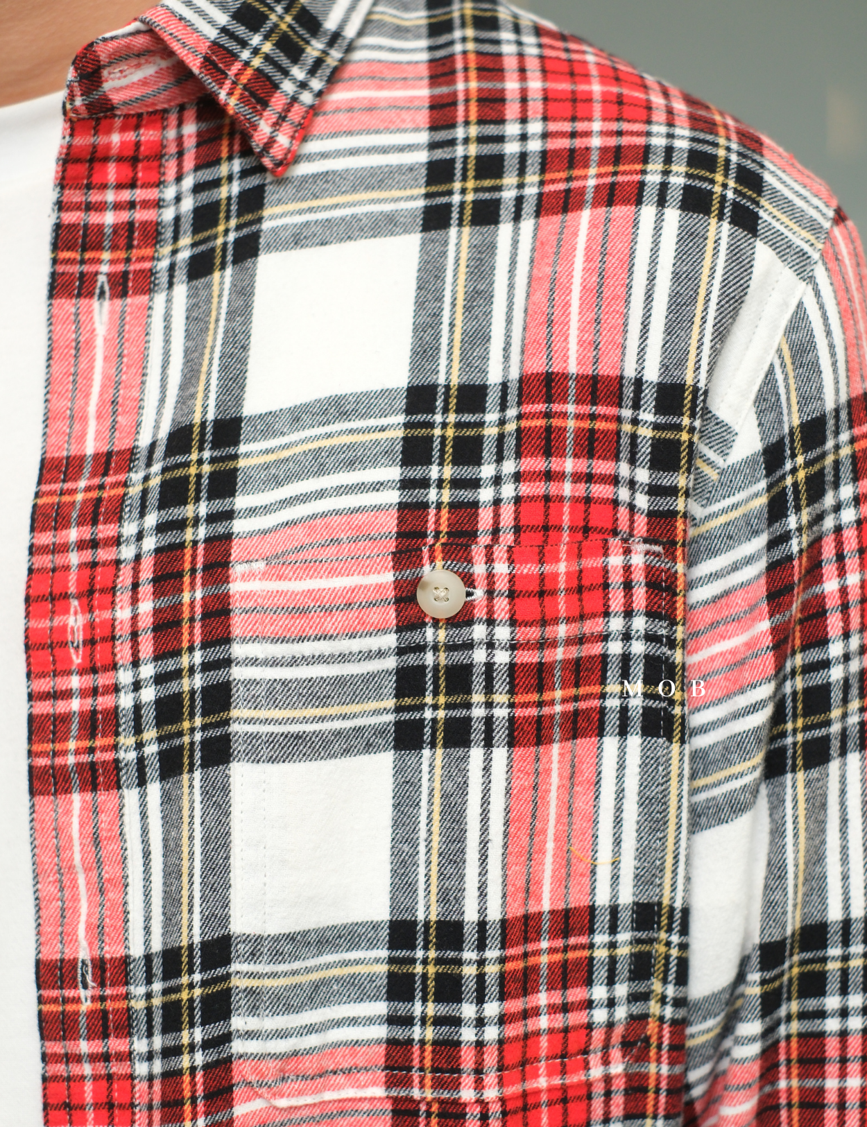 SNMLSS01012 Super Soft Flannel LS Shirt Red White Black Plaid