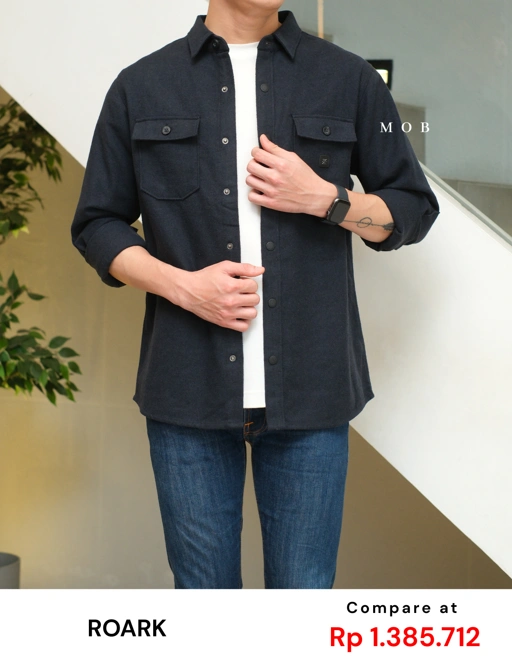 Image of ROALSS02005 Nordsman Flannel LS Shirt Navy