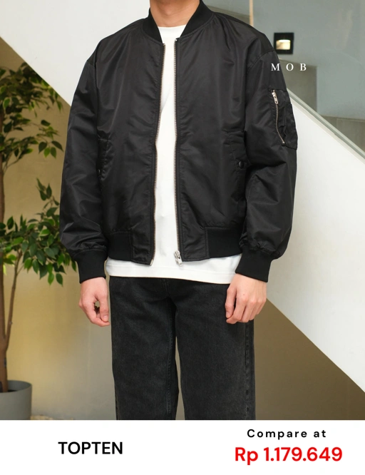 Image of TOPJ03002A1 BOMBER Jacket Black