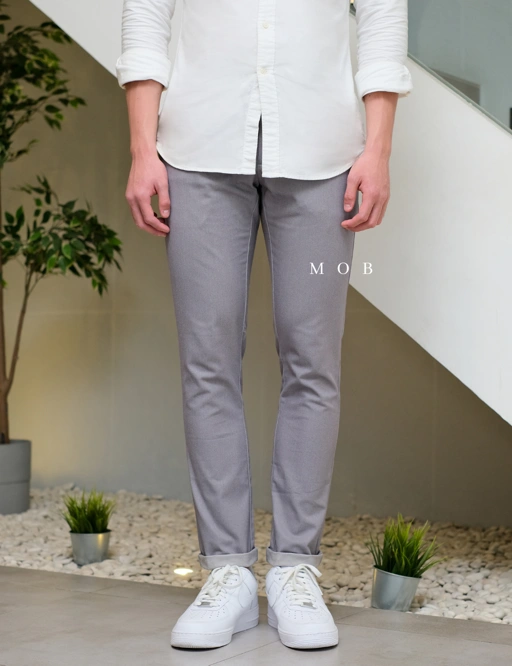 Image of ONPT3401B Skinny Ultimate Built in Flex Chino Pants Grey Misty