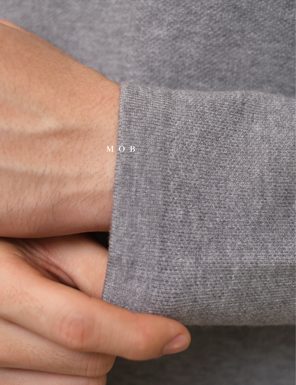 MSTSW01002 Basic Round Knit Sweatshirt Grey