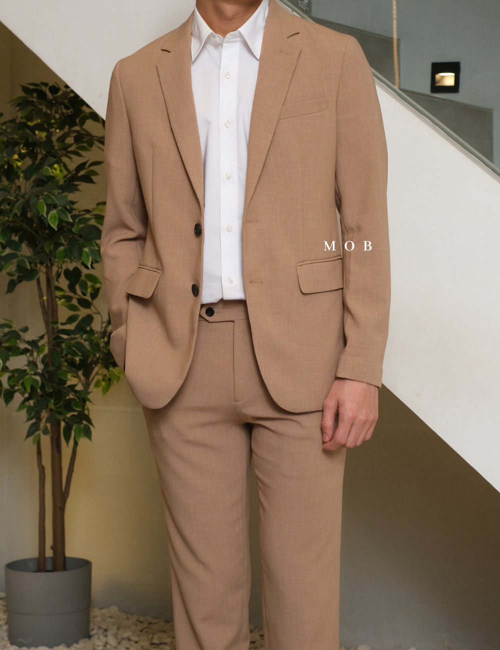 MSTBZ01001 Slim Fit Blazer Brown