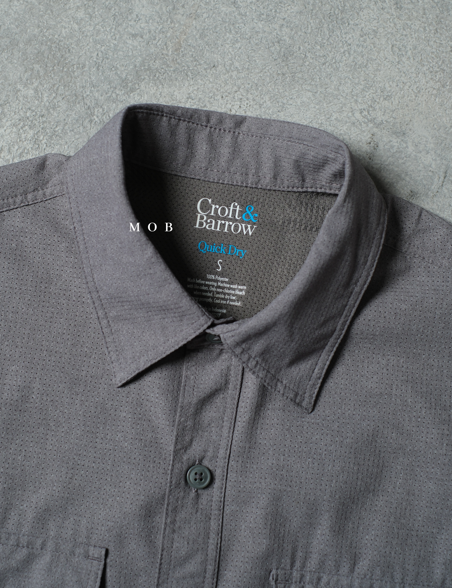 CNBSSS03001A Quick Dry Classic Fit SS Shirt Grey