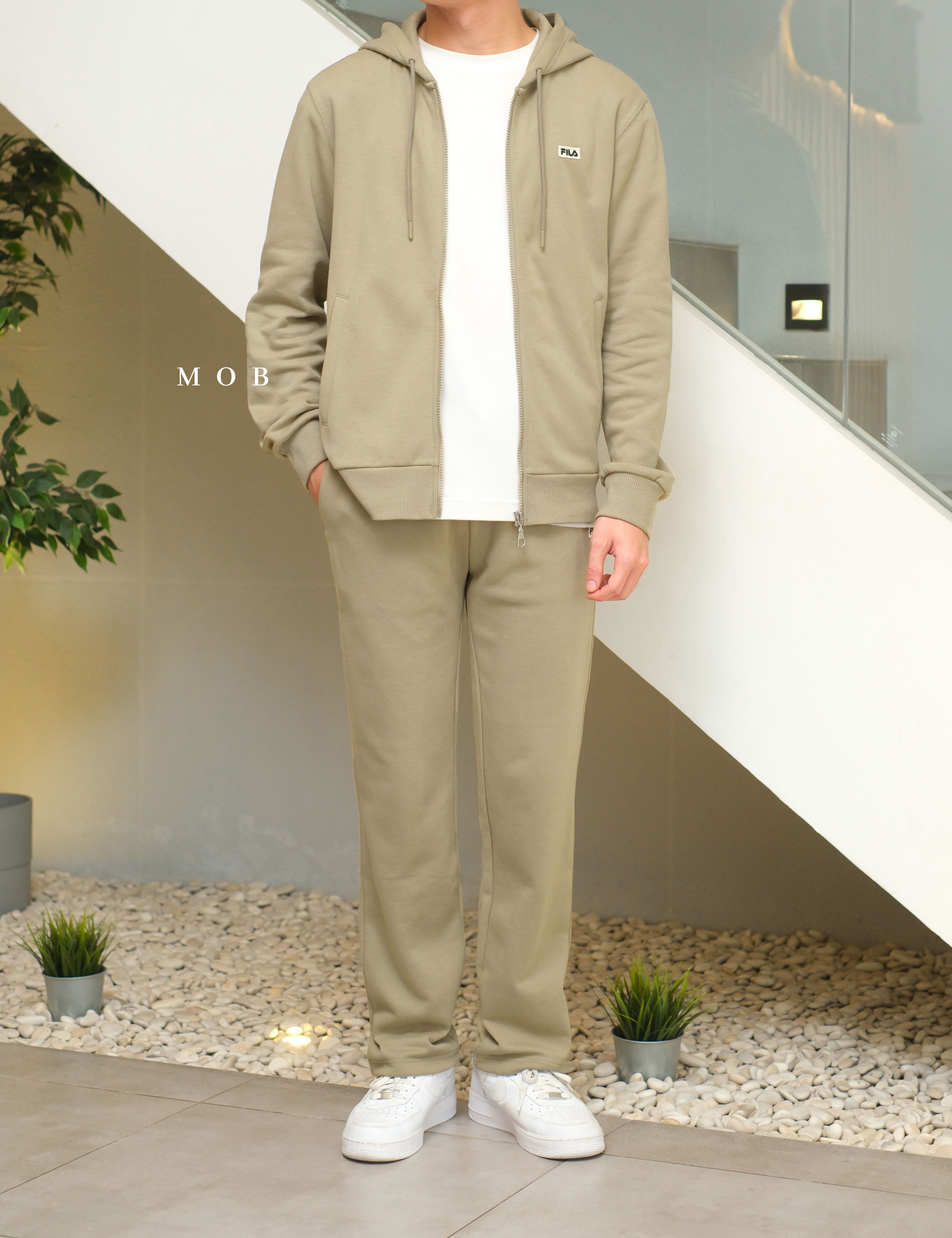 FLFZ01001 Essential Full Zipper HOODIE Olive Sand