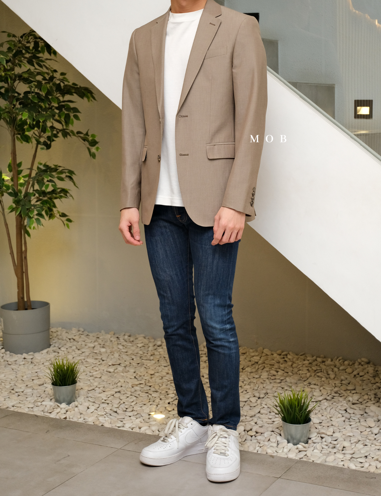 JFBZ01001A Slim Fit Blazer Brown