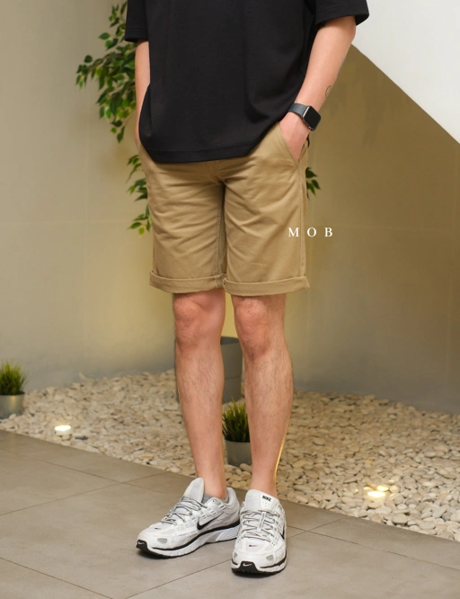 Image of WESR01001 Slim Chino Shorts Khaki