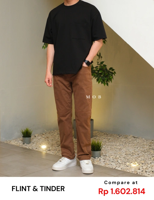 Image of F&TPT04014 365 Straight Fit Pants Brown