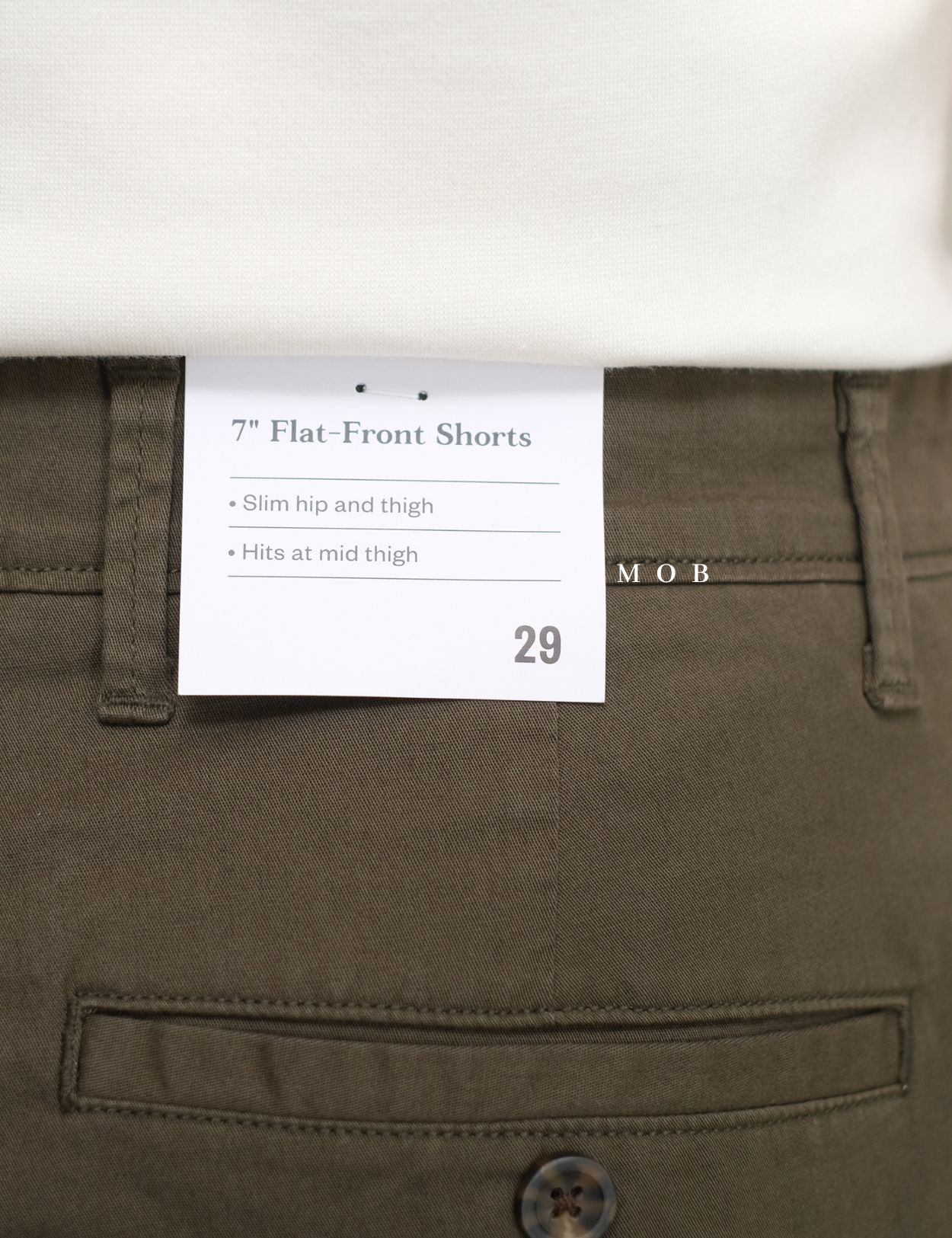 GFSR01002A Flat Front Shorts Olive (Inseam 7)