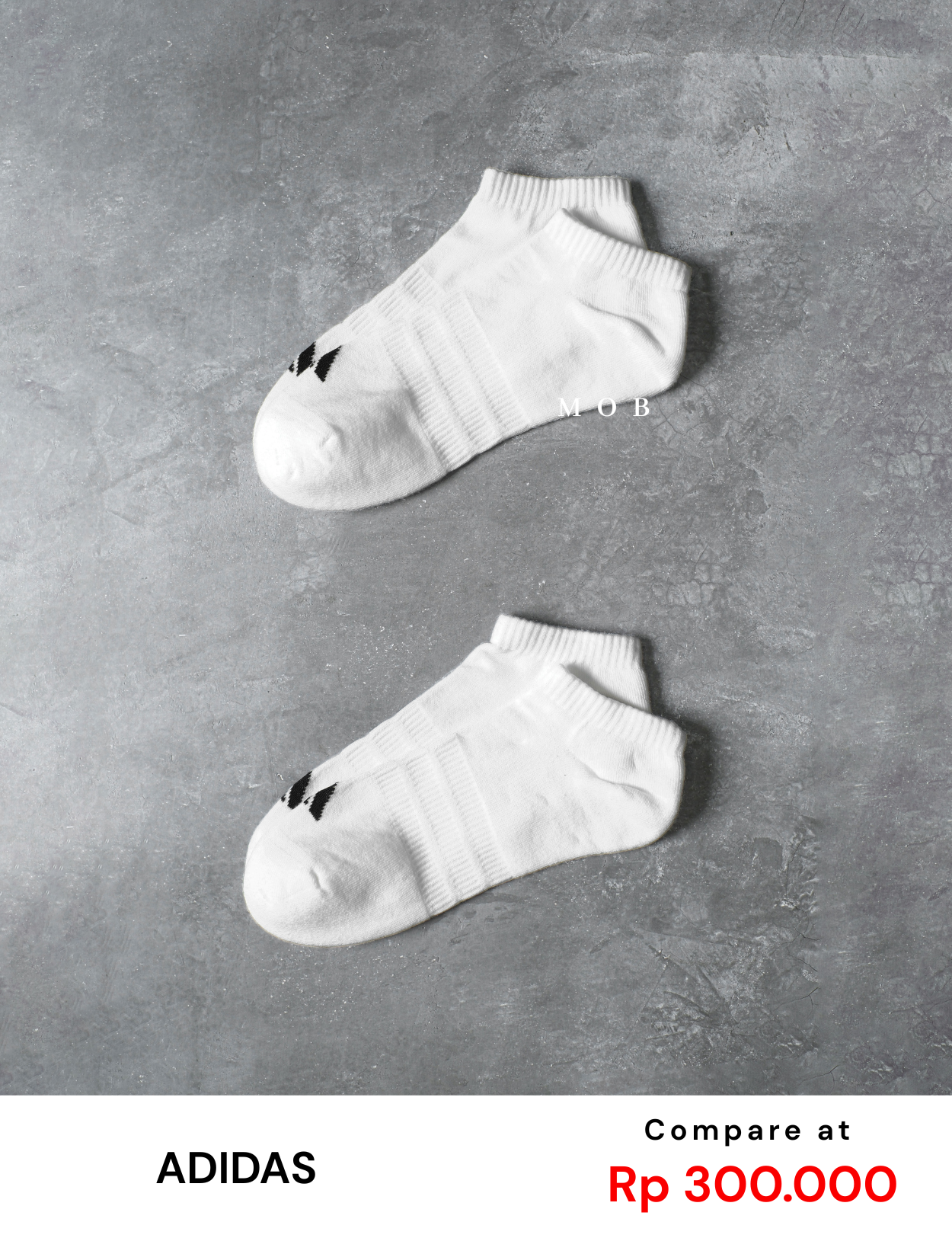 ADDSSO01004A Cushioned Essentials Low Cut Socks White (2 PASANG)