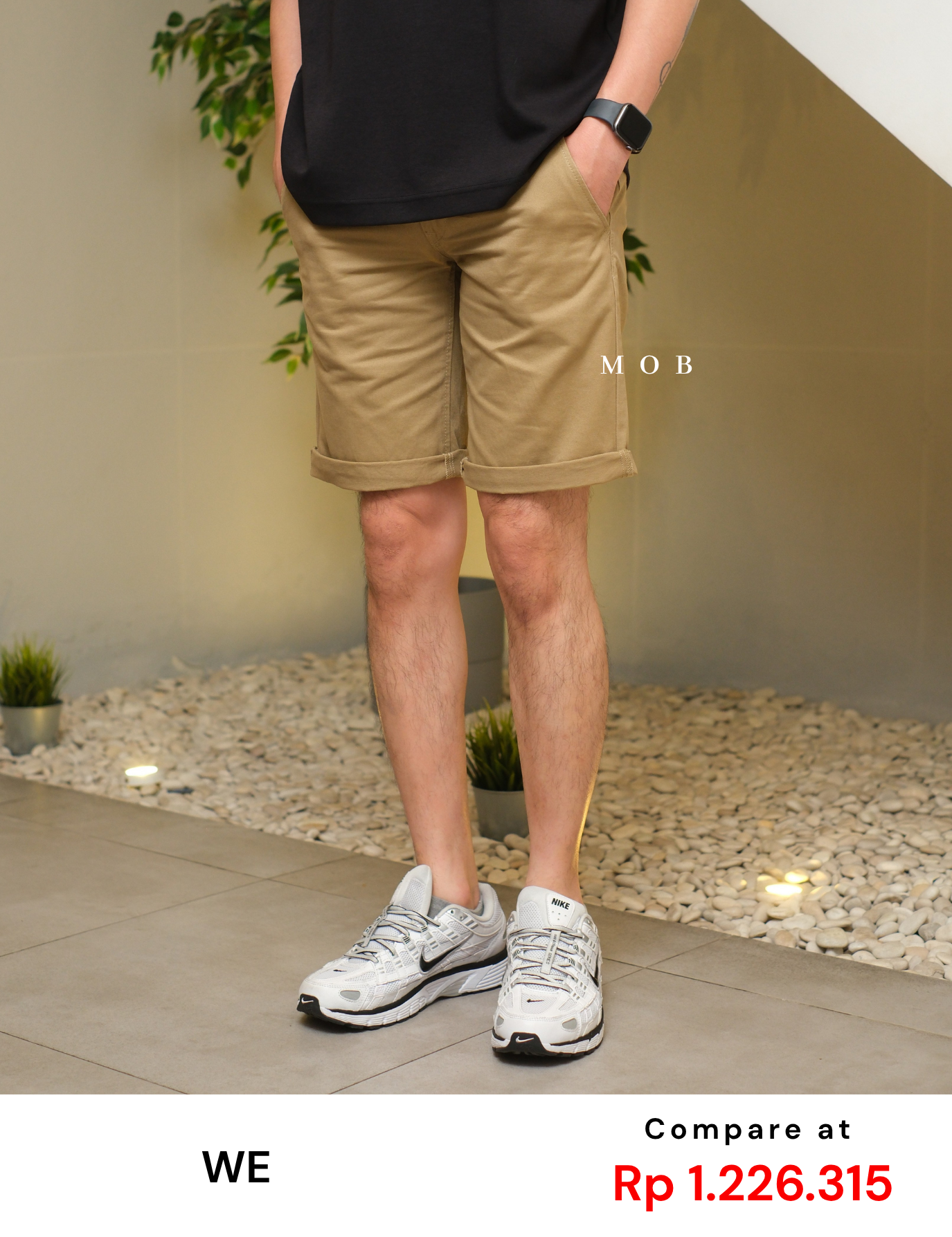 WESR01001 Slim Chino Shorts Khaki