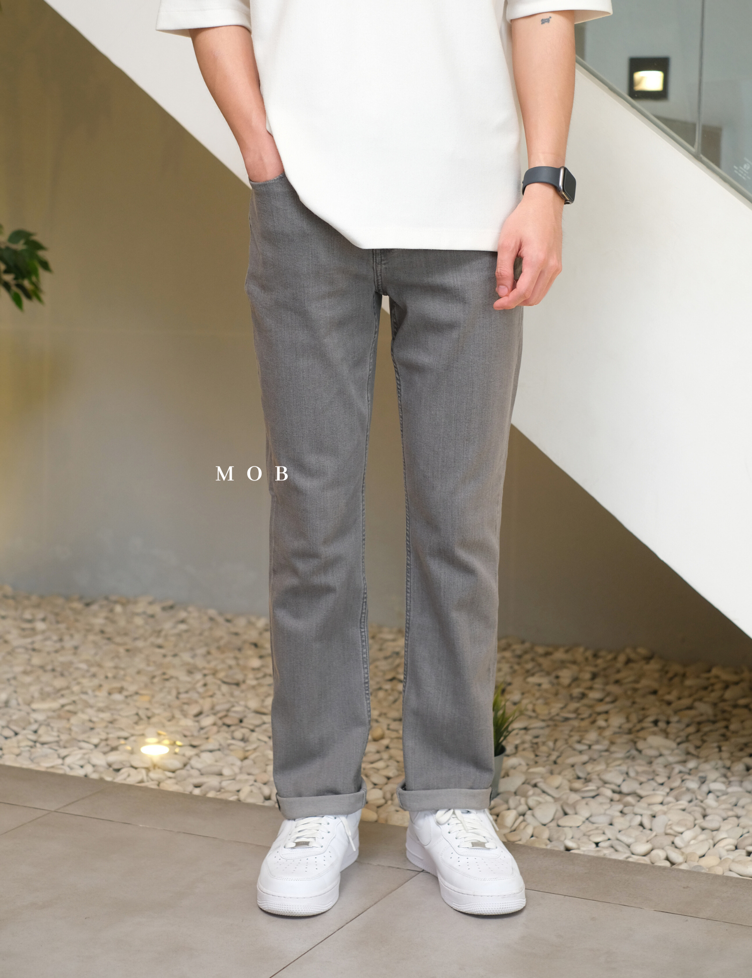 KCPT02001 Awearness Chillflex Slim Jeans Stone Grey