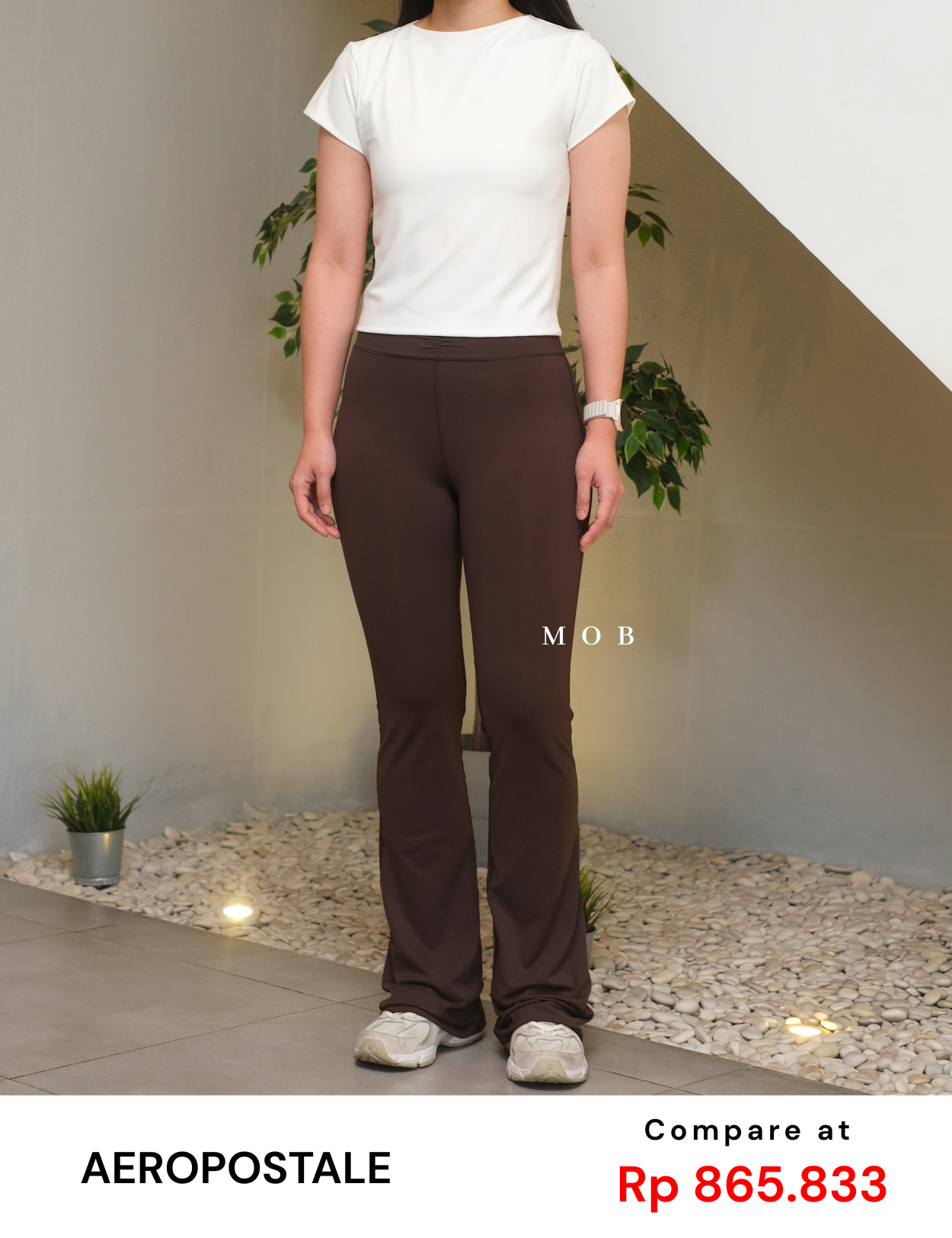 ARPT1401B Buttery Soft CINCH FLARE Leggings Dark Brown