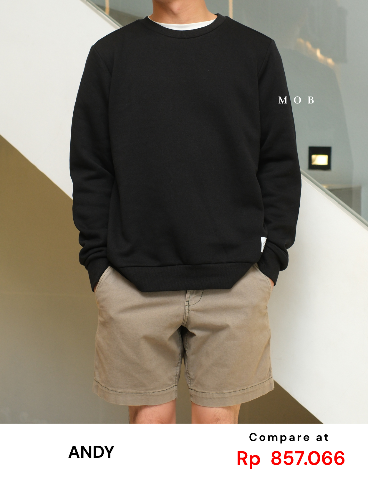 ANDSW01001 Basic SWEATSHIRT Black