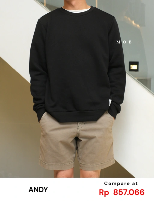 Image of ANDSW01001 Basic SWEATSHIRT Black