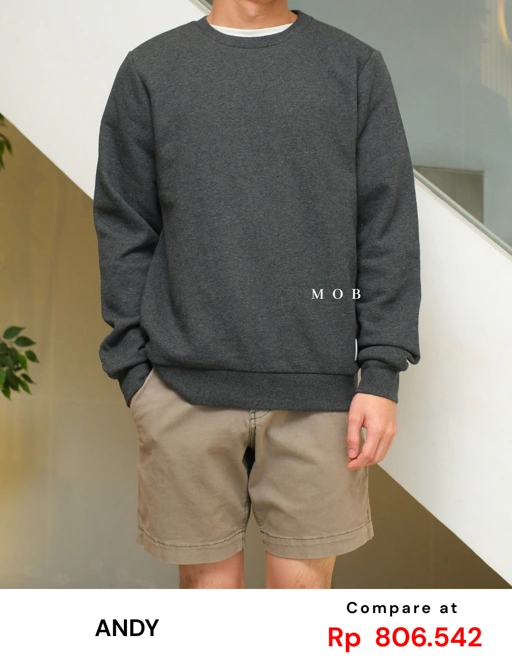 Image of ANDSW01002 Basic SWEATSHIRT Dark Grey