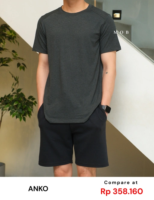 AKSST01003 Active SS Tee DARK GREY Misty