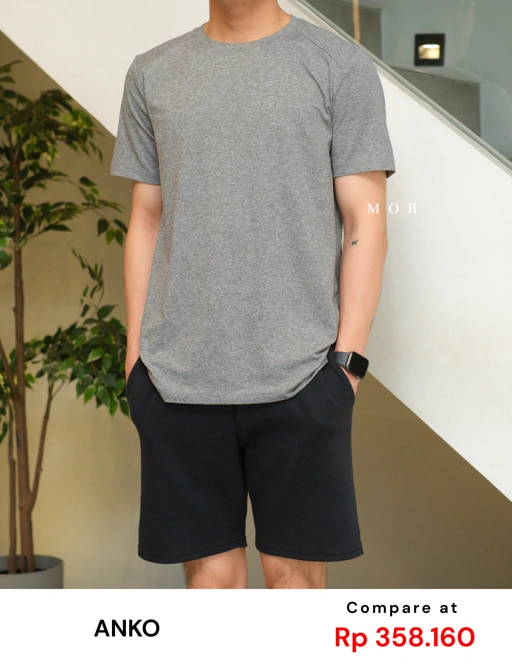 AKSST01002 Active SS Tee Grey Misty