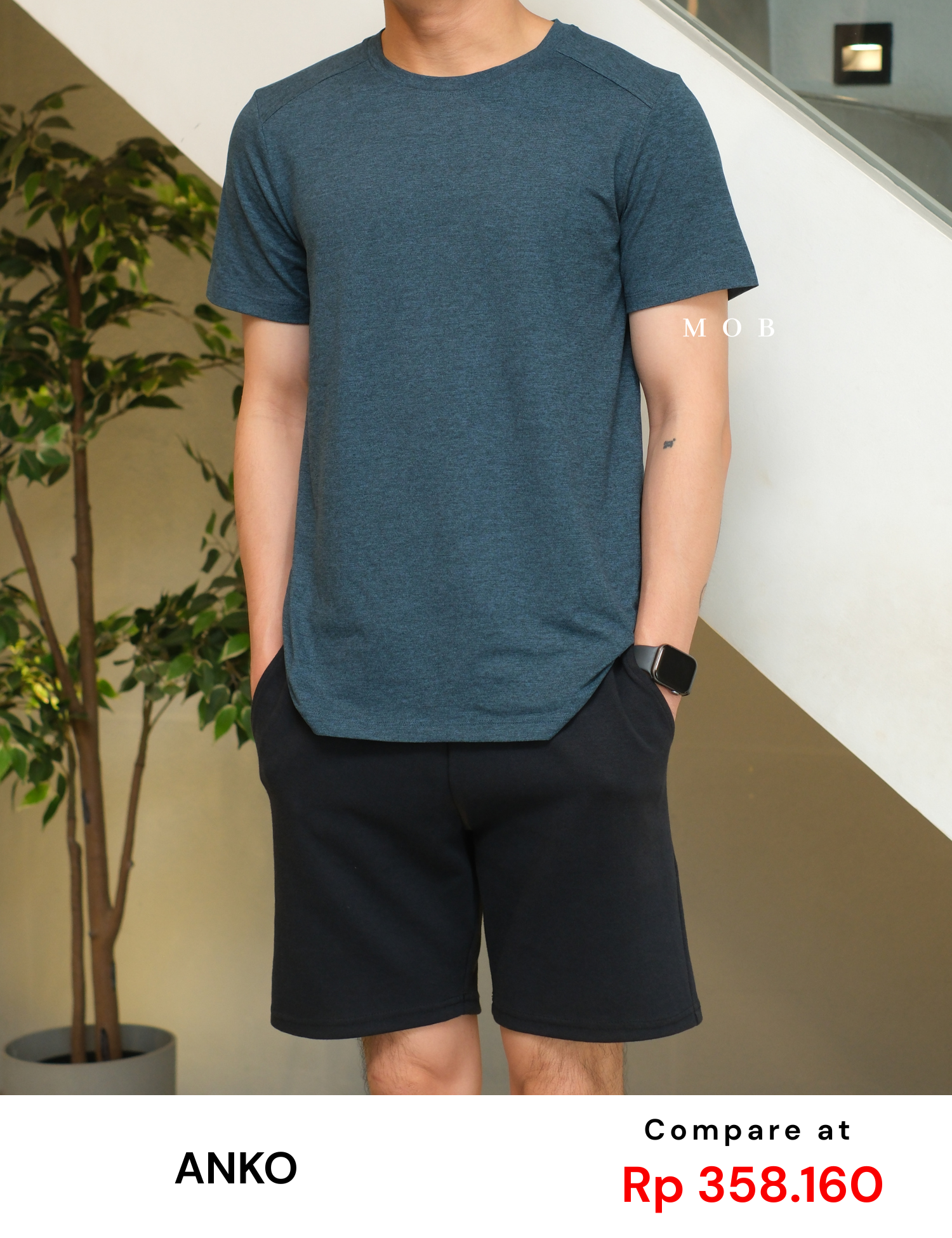 AKSST01001 Active SS Tee Navy Misty