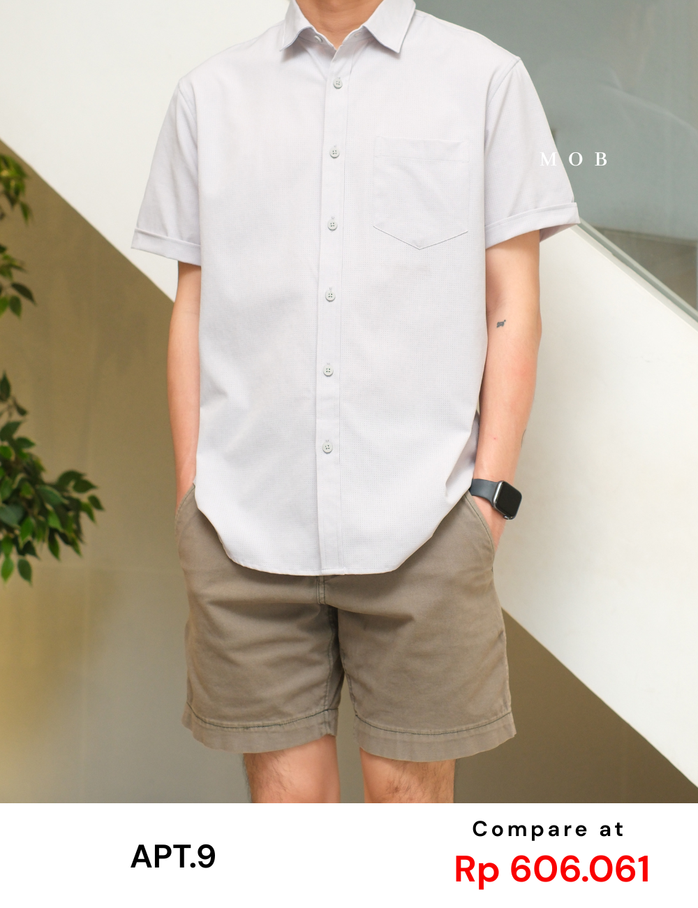 APTSSS03002 Slim Performance SS Shirt Cloud Grey