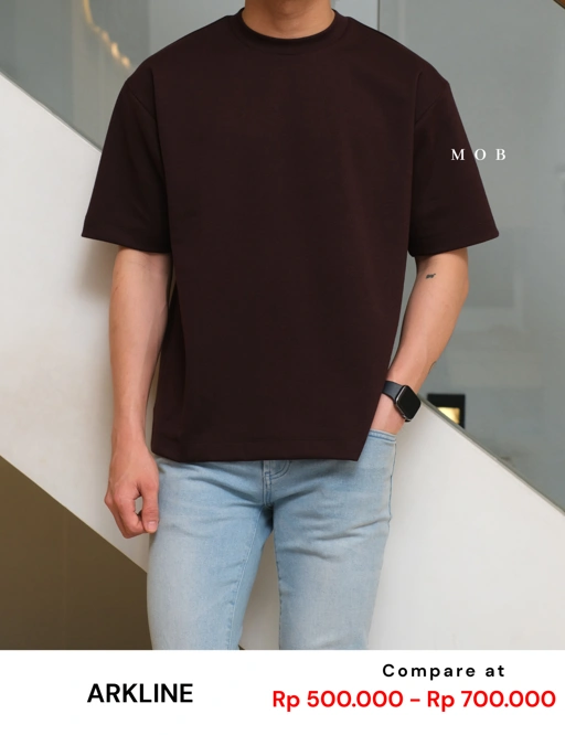 Image of ARK01SST065 Structure Boxy Tee Wine