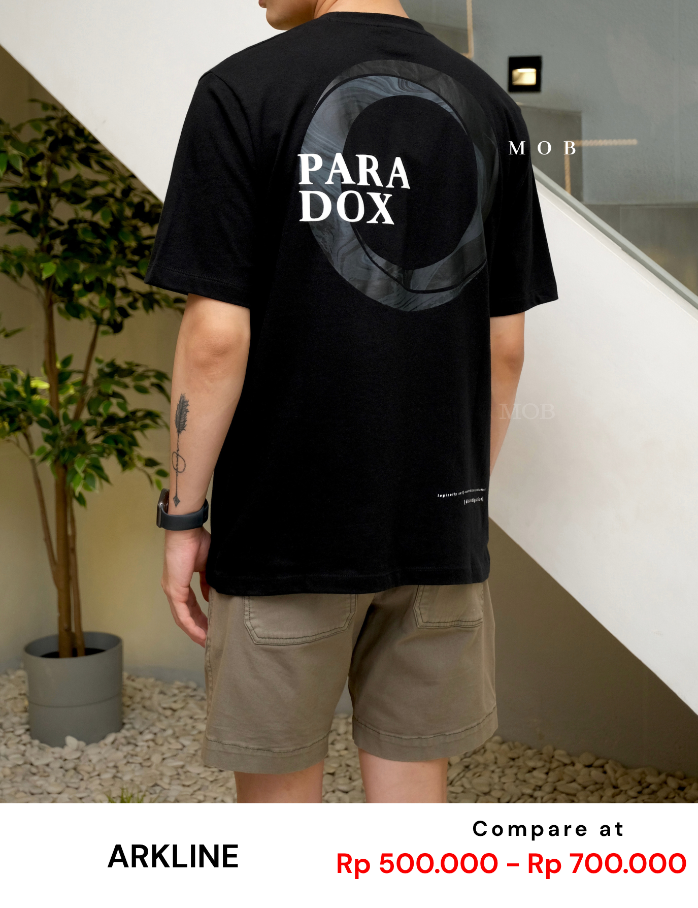 ARK01SST025 Paradox T-shirt Obsidian Black