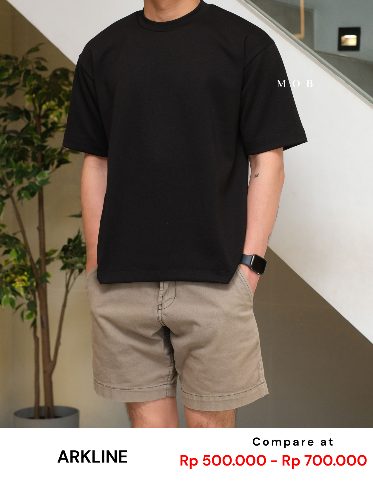 ARK01SST063 Structure Boxy Tee Jet Black