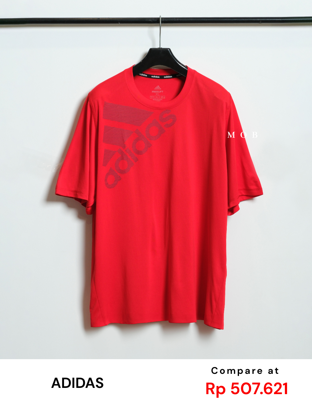 ADDSSST08003 Freelift Badge Graphic SS Tee Red