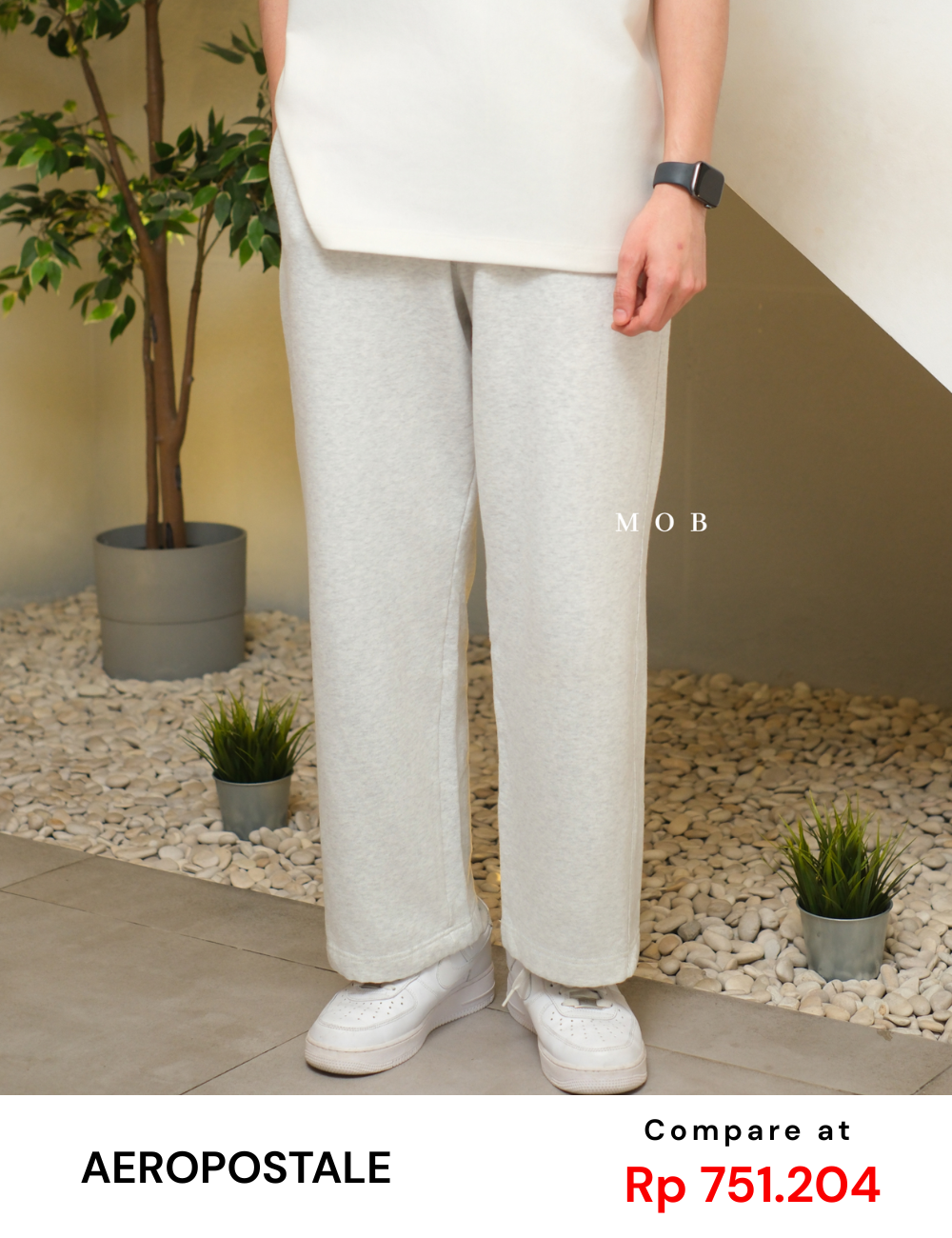 ARSP01001B Cloud Soft Baggy Sweatpants Light Grey Misty