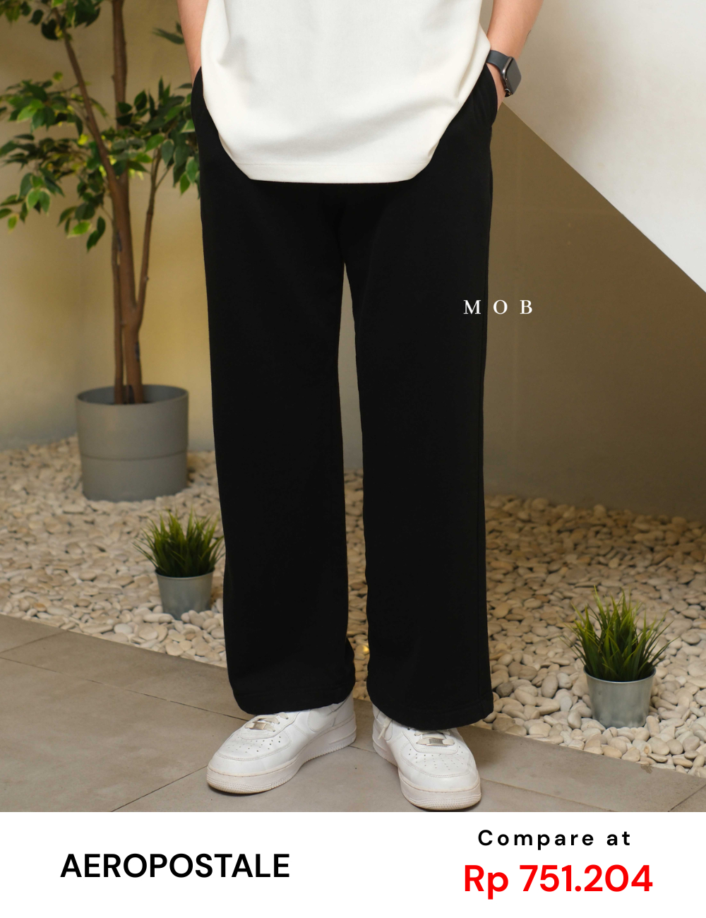 ARSP01001A Cloud Soft Baggy Sweatpants Black
