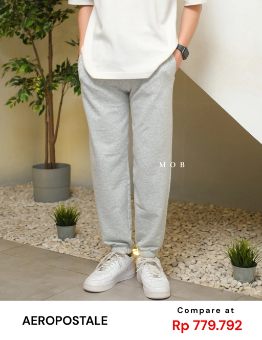 Image of ARJP06001A Cloud Soft Slouchy Jogger Pants Grey Misty