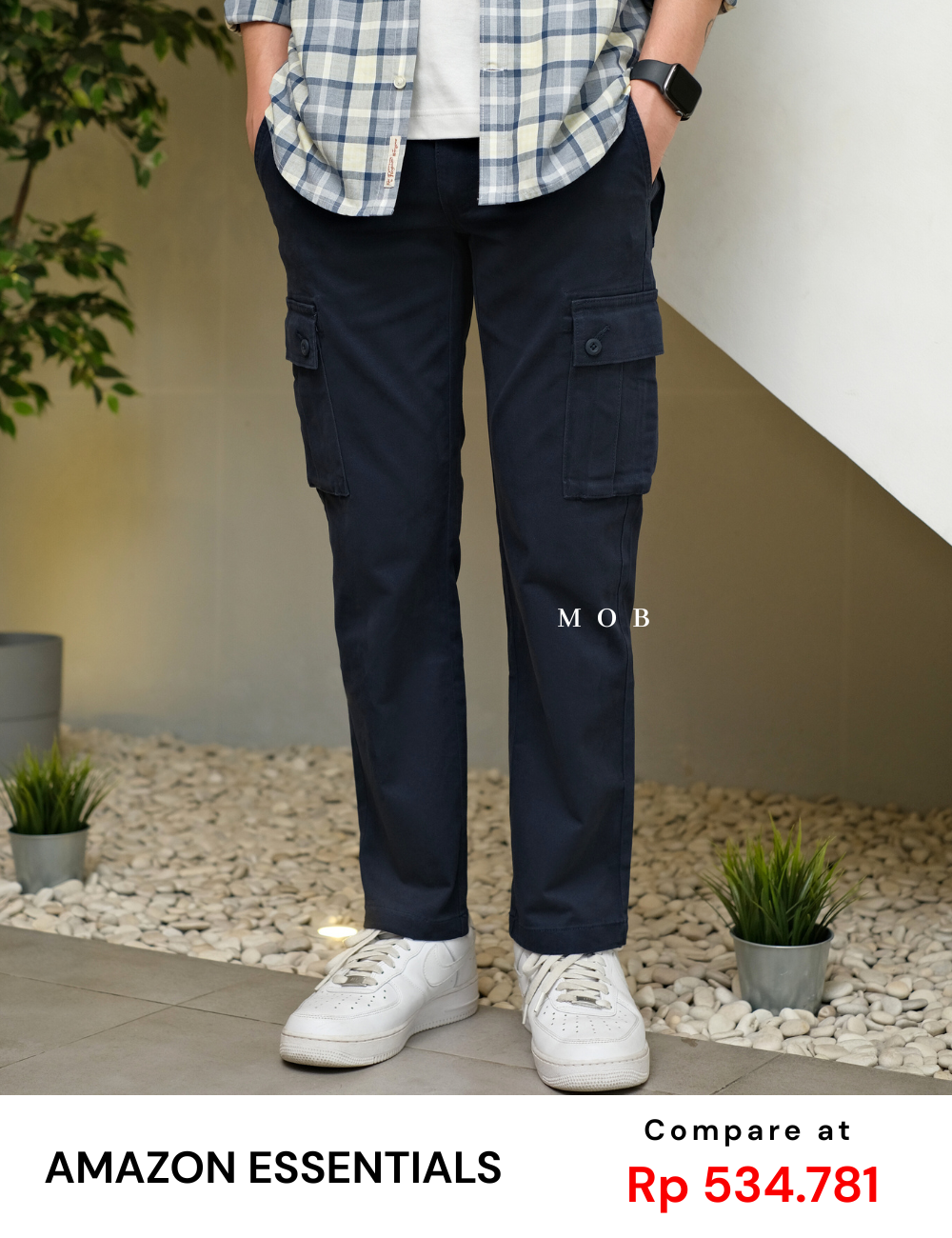 AZEPT06001 SLIM Fit Cargo Pants Navy