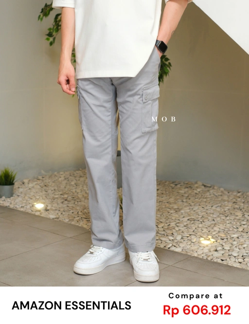 AZEPT05008 Straight Fit Cargo Pants Cloud Grey
