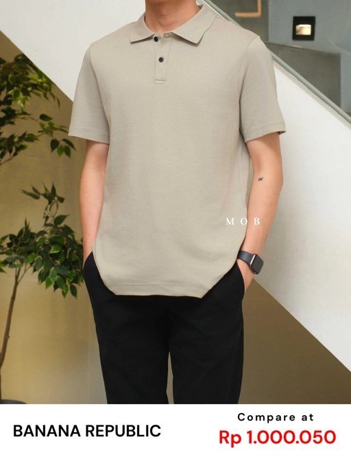 Image of BRPSS01002C Luxury Touch Polo SS Beige