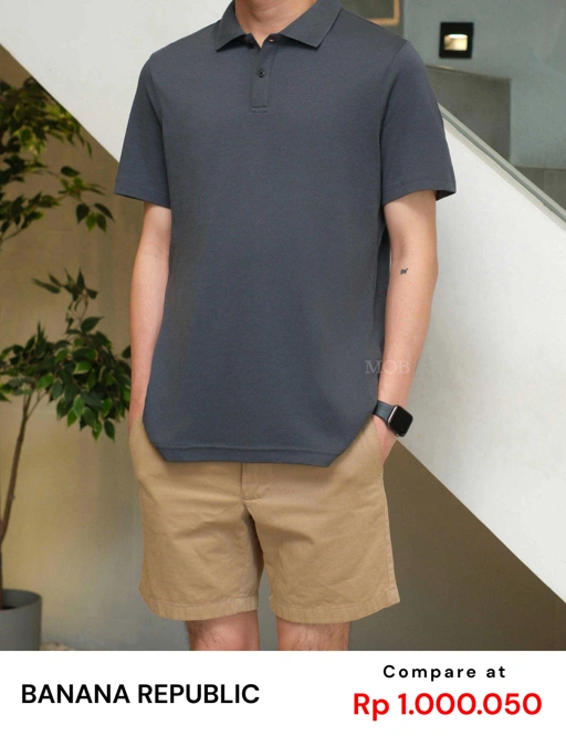 Image of BRPSS01002B Luxury Touch Polo SS Dark Grey