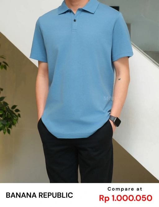 Image of BRPSS01002A Luxury Touch Polo SS Light Blue