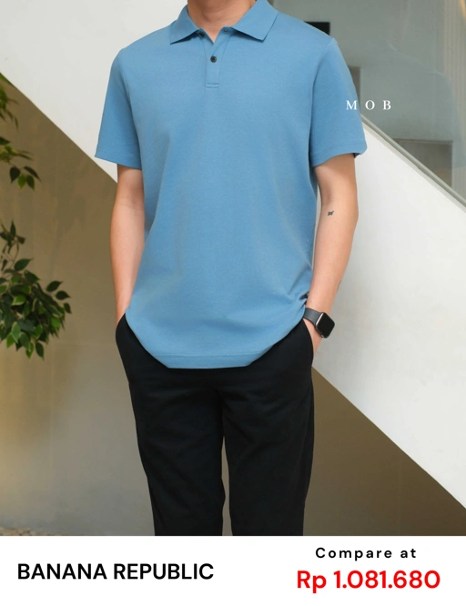 Image of BRPSS01002A Luxury Touch Polo SS Light Blue