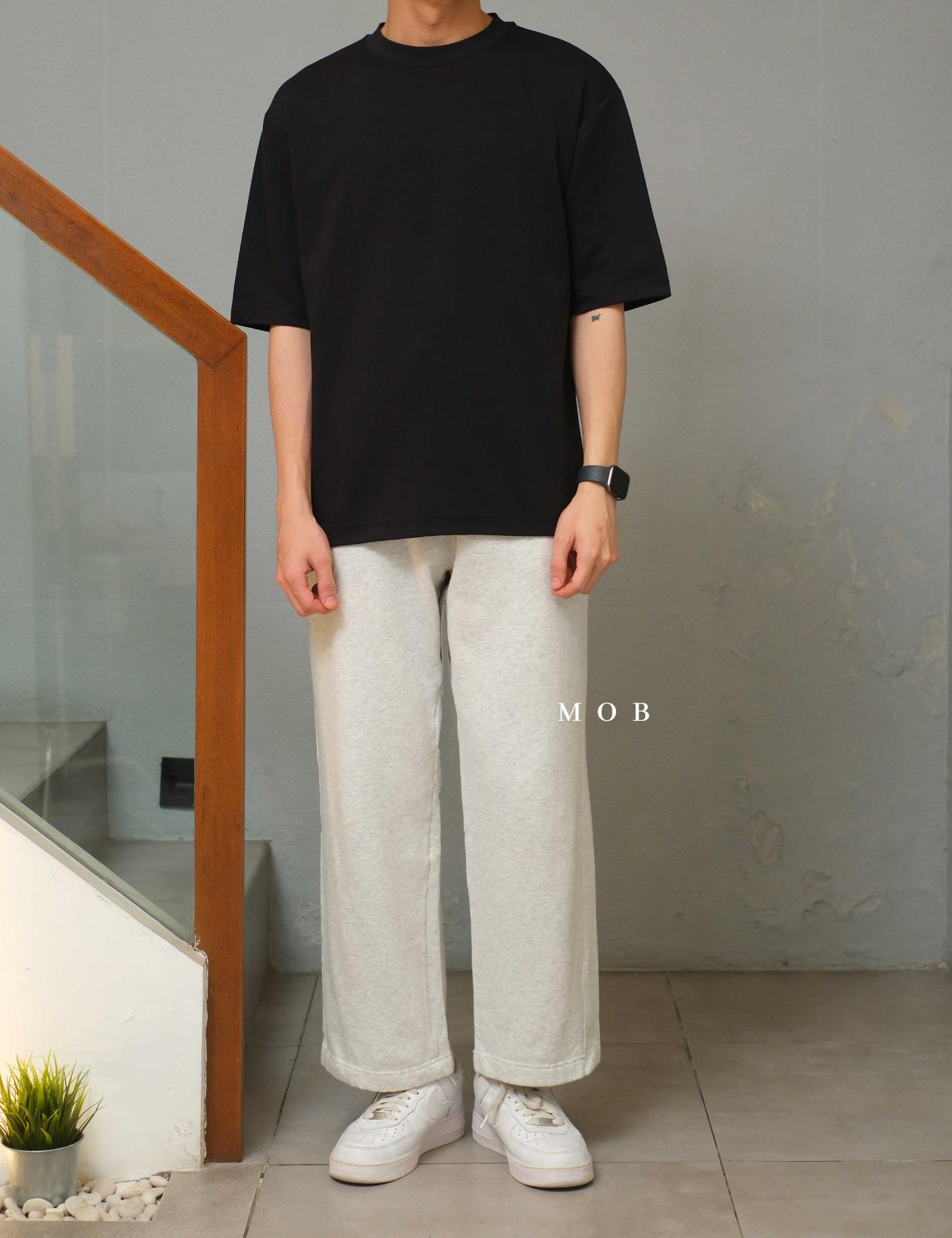 ARSP01001B Cloud Soft Baggy Sweatpants Light Grey Misty