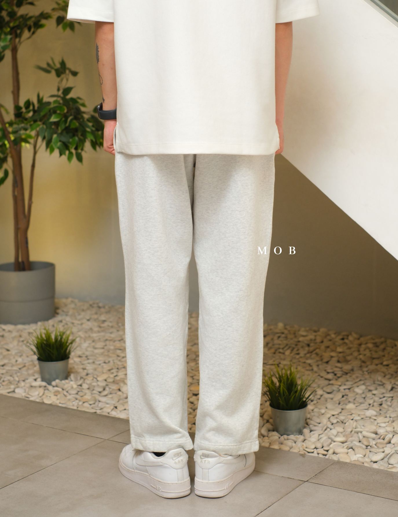 ARSP01001B Cloud Soft Baggy Sweatpants Light Grey Misty
