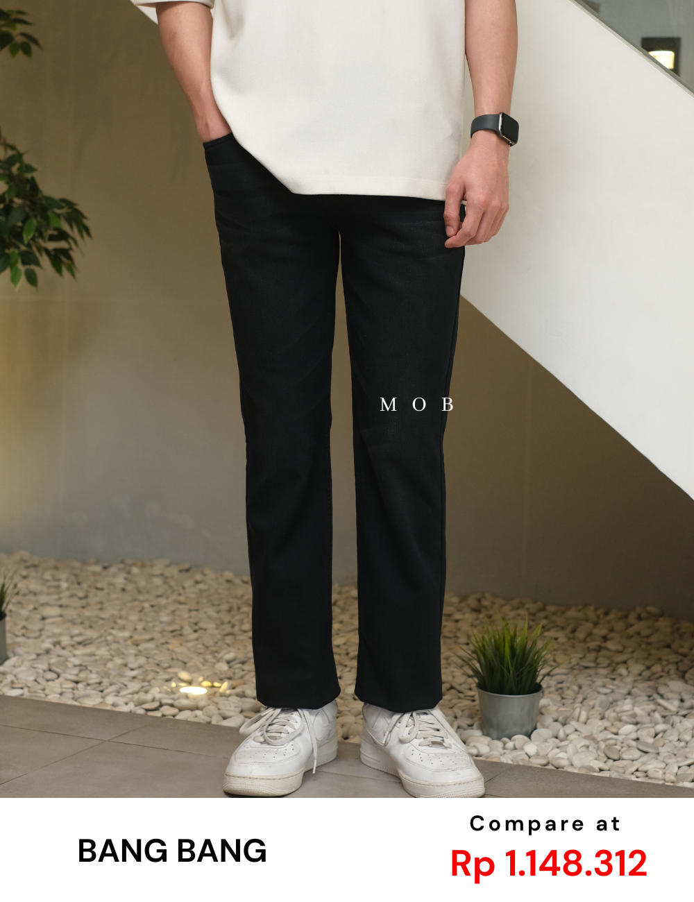 BBGPT02009A Slim Smart Bonding Jeans Grease Black