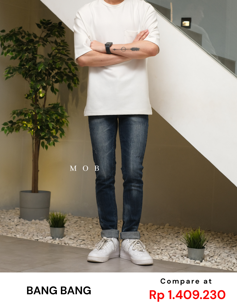 BBGPT01003A Skinny Navy Washed Ripped (28 ONLY)