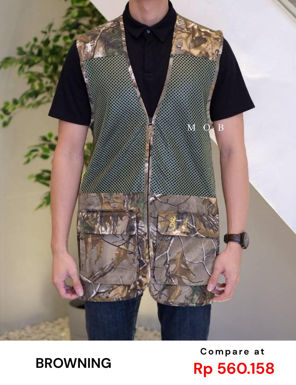 BRNVST01001 Camo Upland Dove Vest Olive