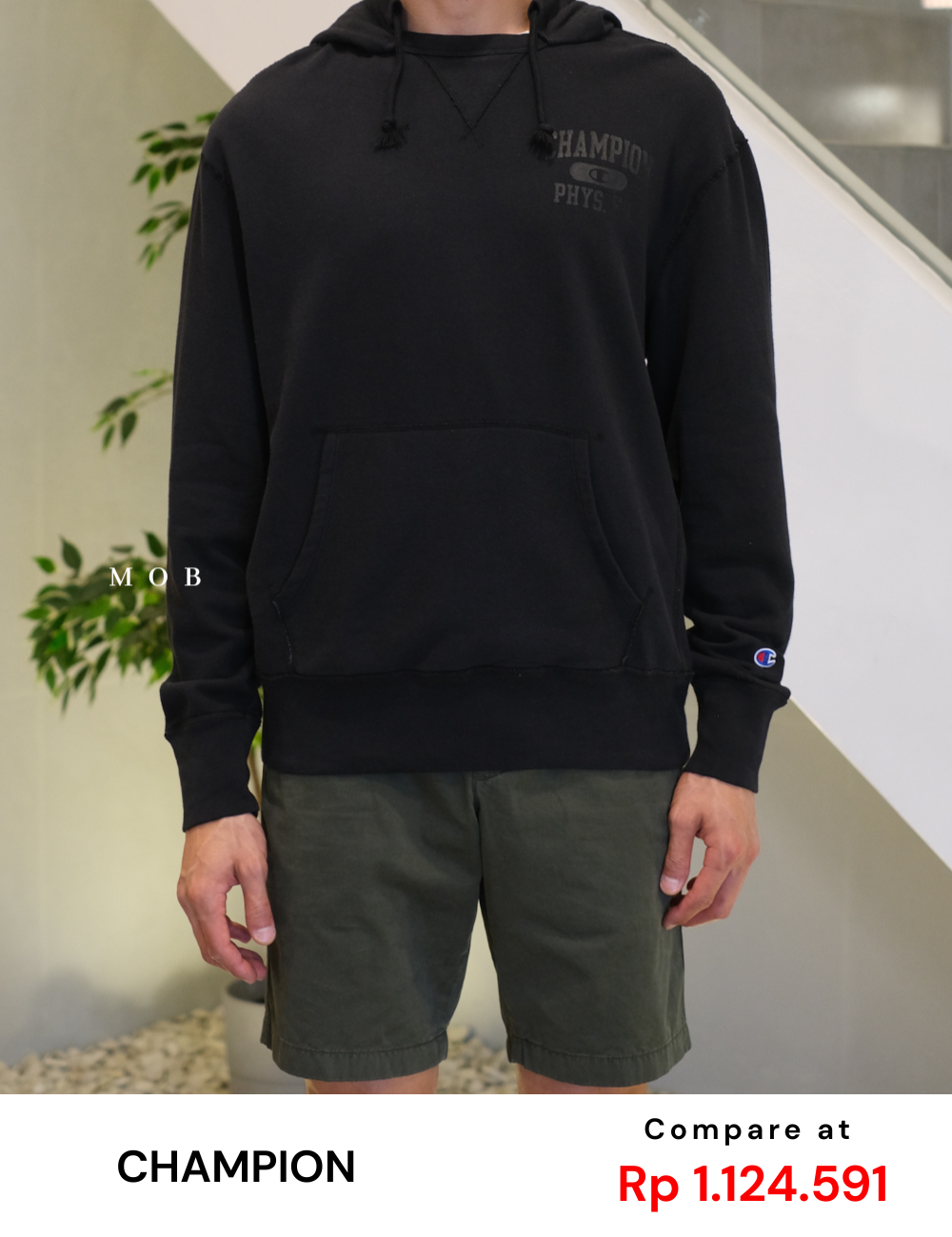 CHMPHOD1602A Phys.Ed Team Hoodie Black